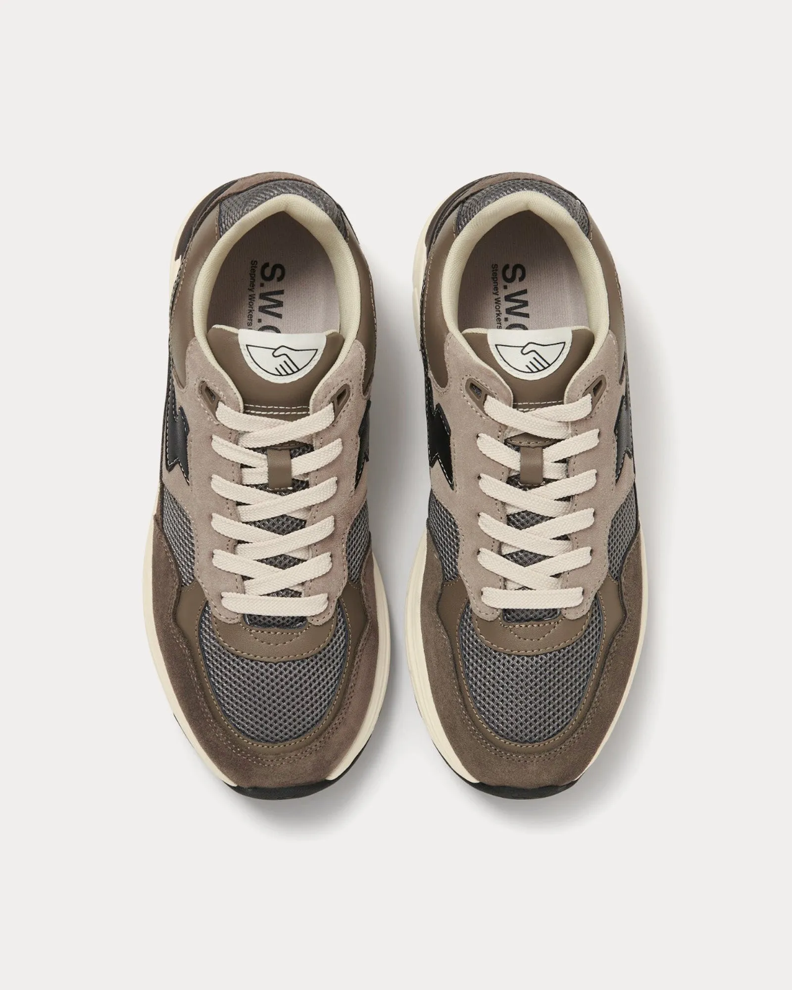 Amiel S-Strike Suede Mix Grey Low Top Sneakers