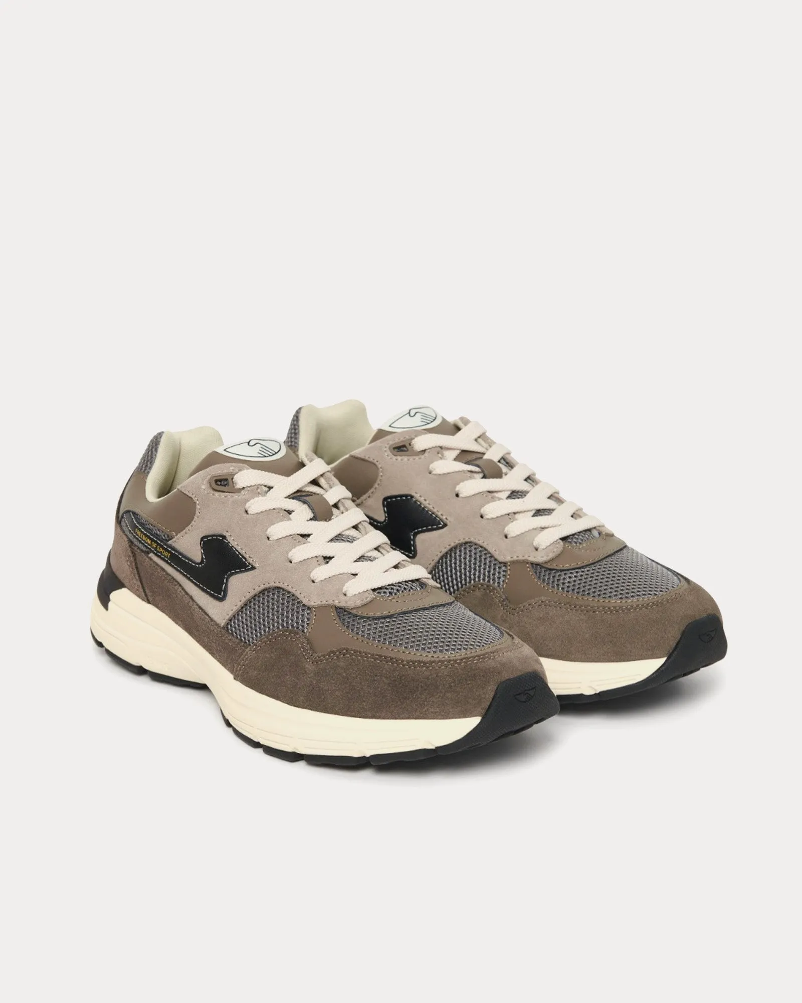 Amiel S-Strike Suede Mix Grey Low Top Sneakers