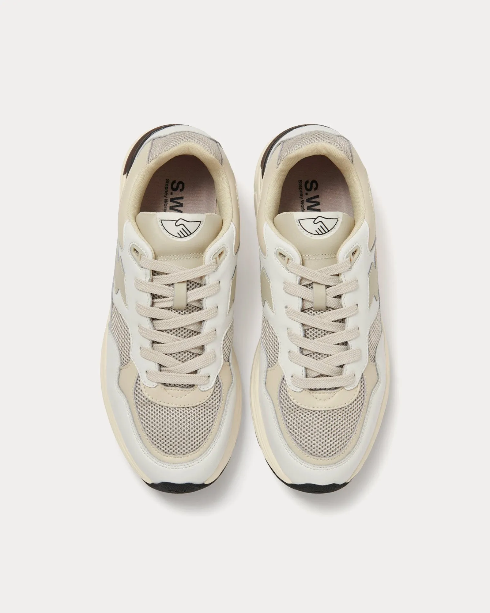 Amiel S-Strike Suede White / Ecru Low Top Sneakers