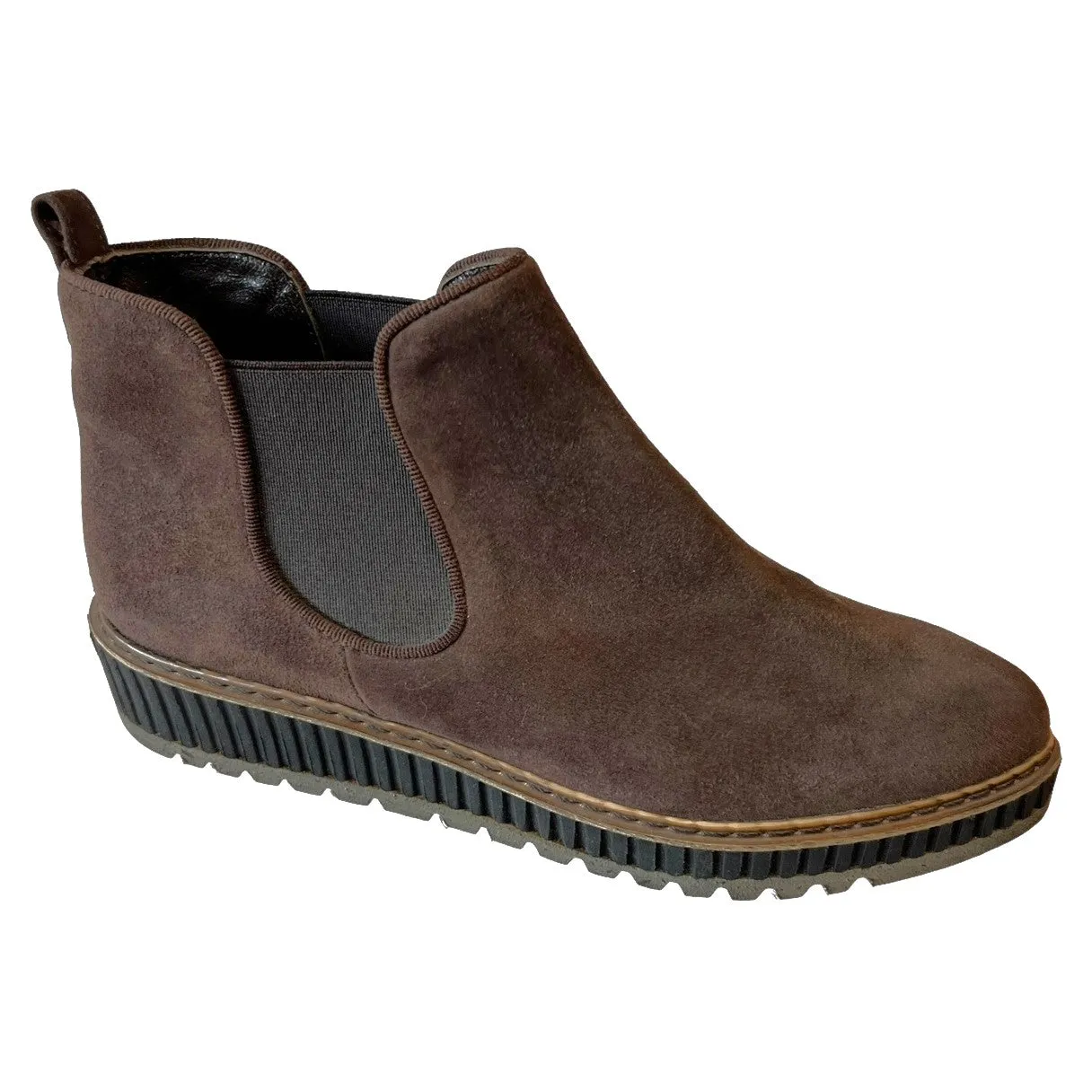 Beatrice Dark Brown Suede Ankle Boots