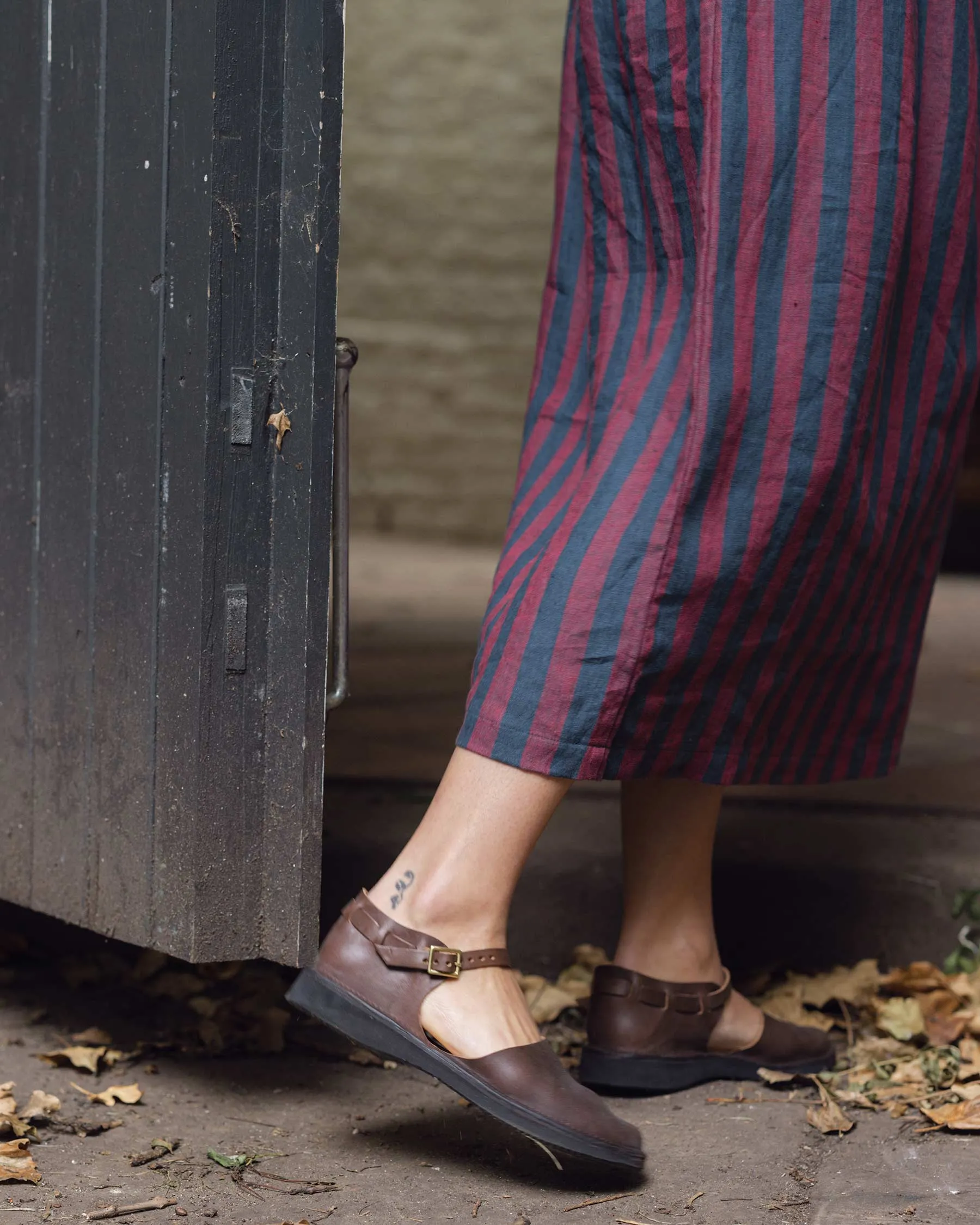 Brown Leather Mary Jane Shoes