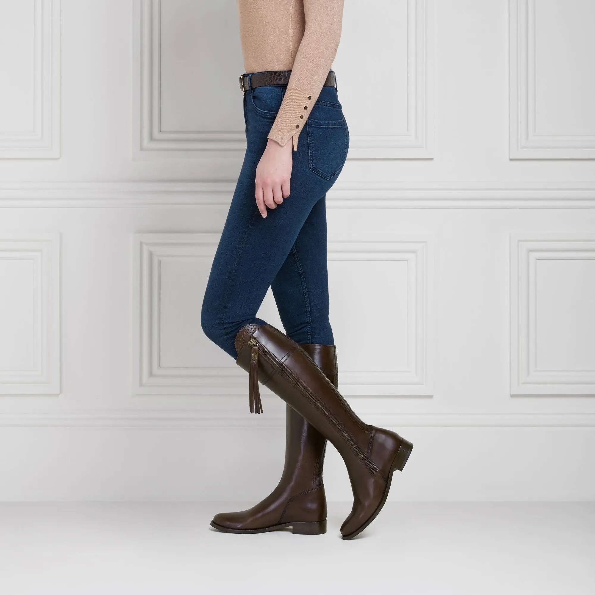 Fairfax & Favor Flat Regina Leather Boot
