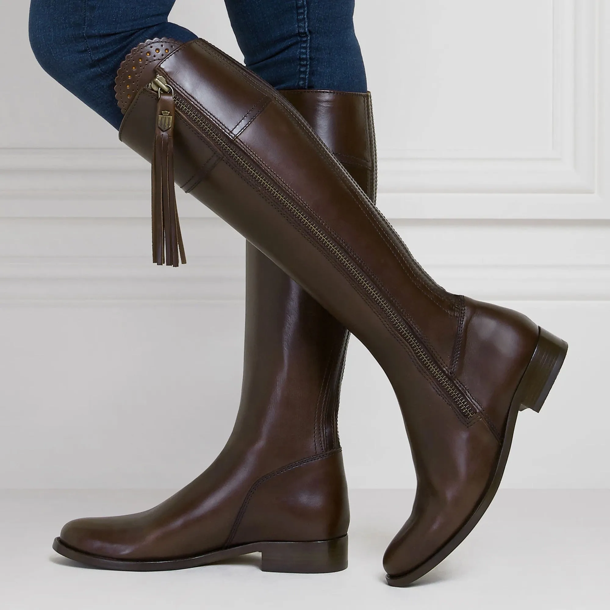 Fairfax & Favor Flat Regina Leather Boot