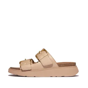 Gen-FF Buckle Two-Bar Leather Slides