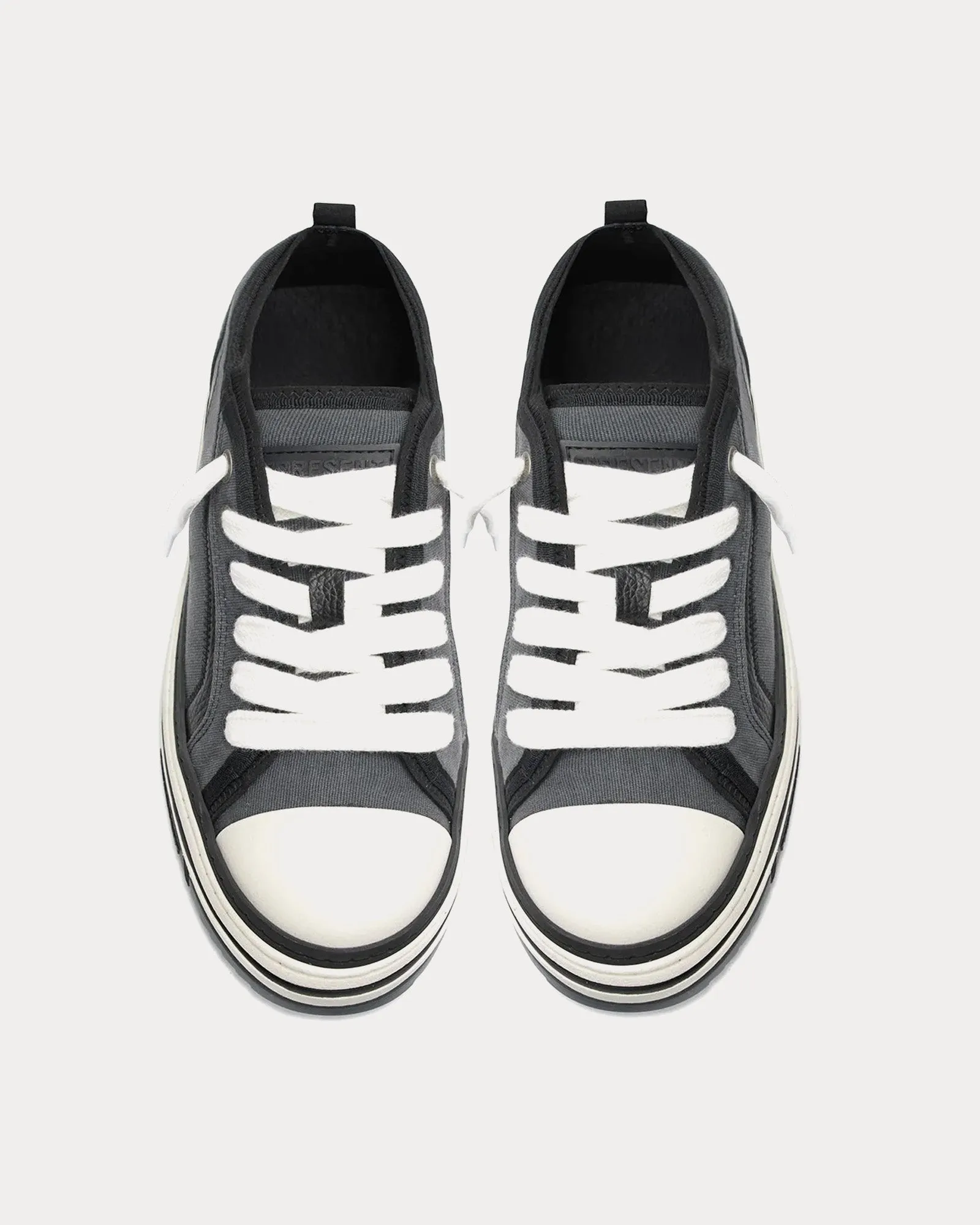 HTN X Low Black Textured Low Top Sneakers