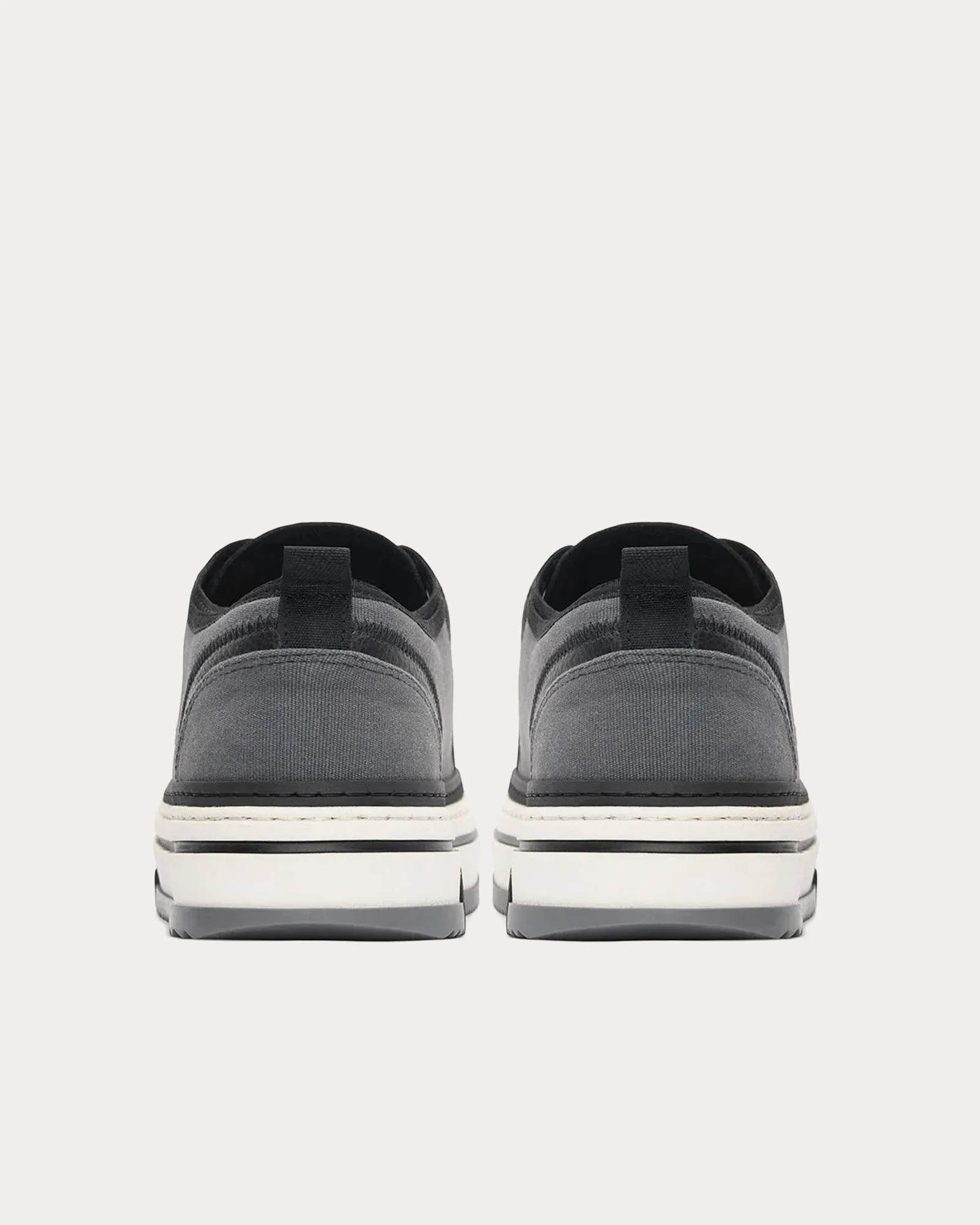HTN X Low Black Textured Low Top Sneakers