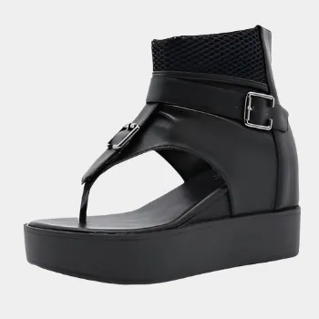 Joskaa 2024 New Belt Buckle Chunky Sandals