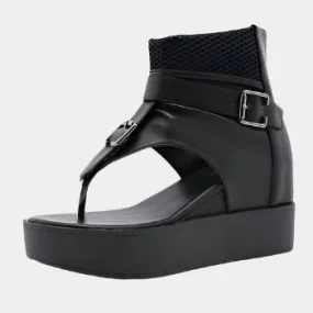 Joskaa 2024 New Belt Buckle Chunky Sandals