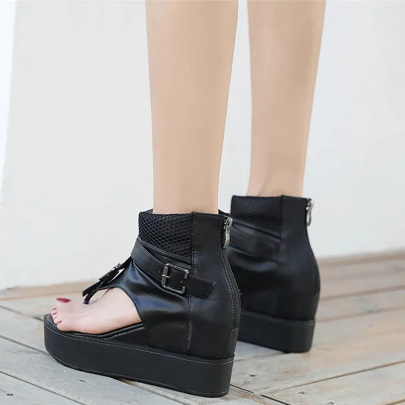 Joskaa 2024 New Belt Buckle Chunky Sandals