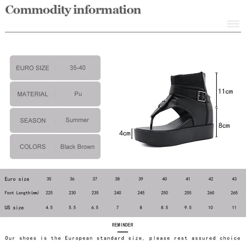 Joskaa 2024 New Belt Buckle Chunky Sandals