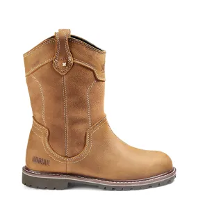 Kodiak Women's Safety Work Boots Bralorne Wellington Full Grain Leather Waterproof with Composite Toe and Plate  | Brown | Sizes 5-11