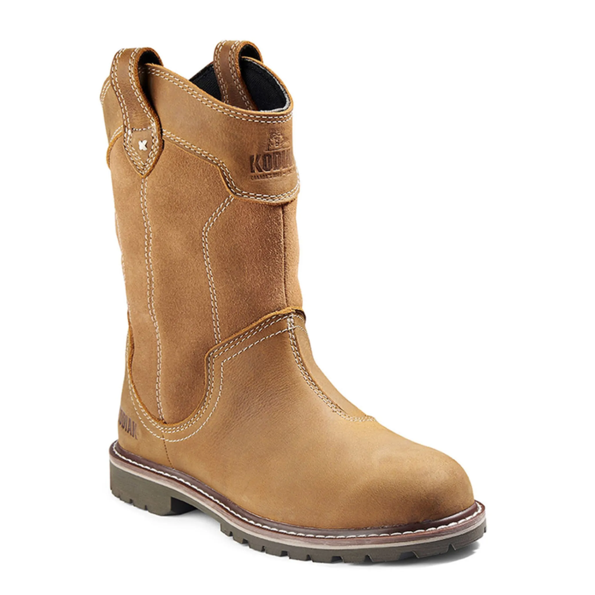 Kodiak Women's Safety Work Boots Bralorne Wellington Full Grain Leather Waterproof with Composite Toe and Plate  | Brown | Sizes 5-11