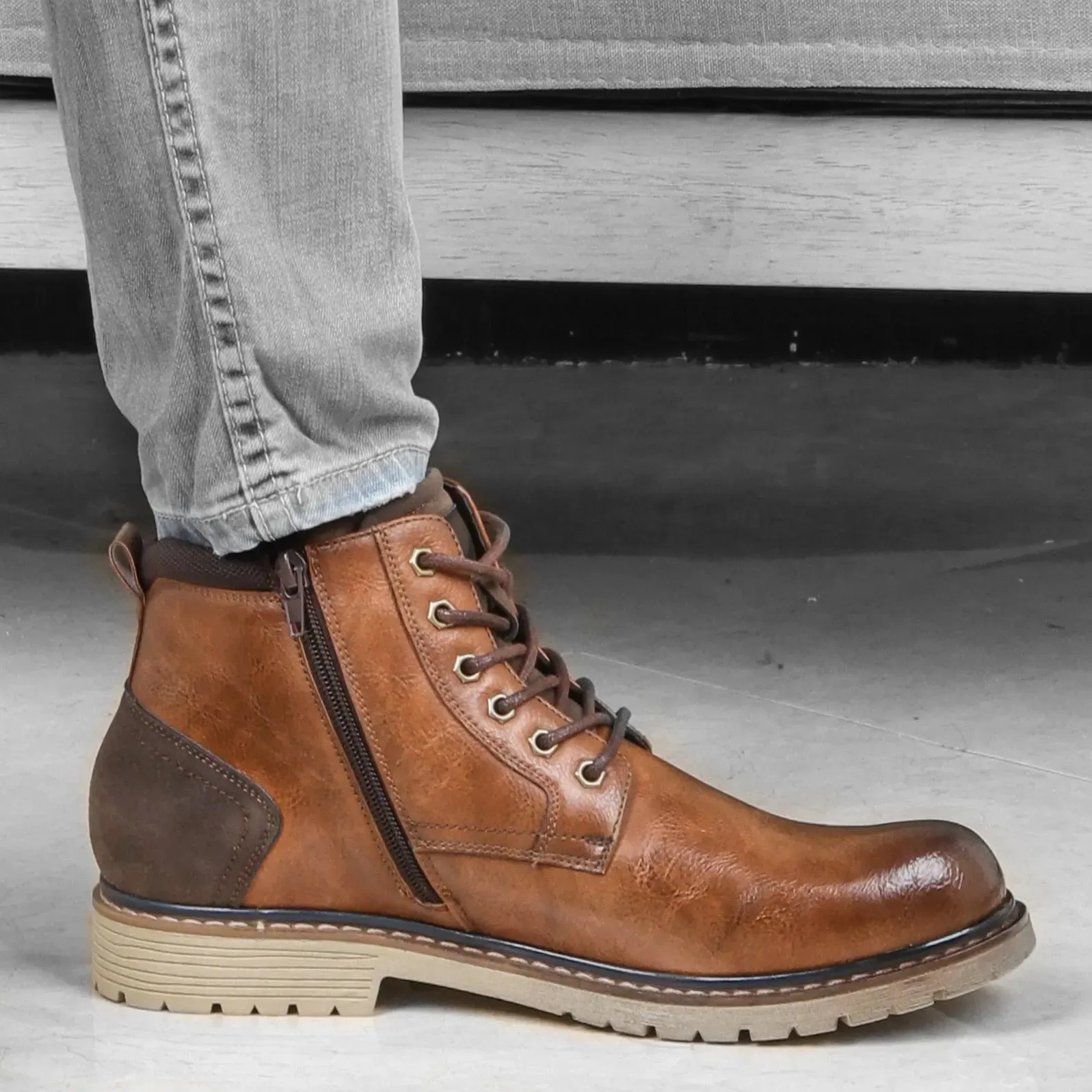 Mens Winter leather boots  Snow Shoes