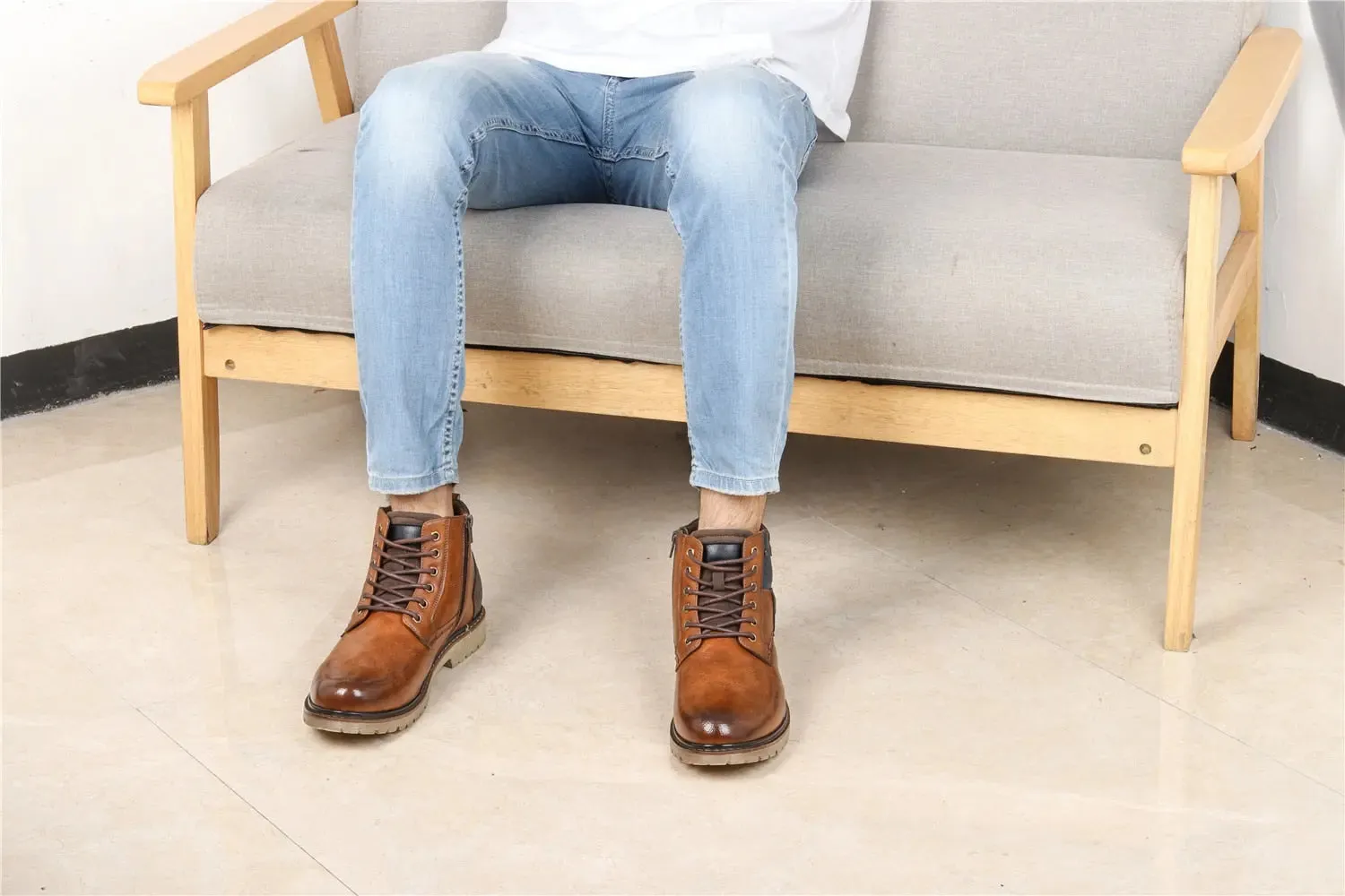 Mens Winter leather boots  Snow Shoes