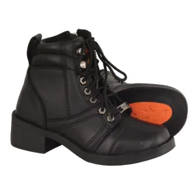 Milwaukee Boots-MBK9255-Kids Black Side Zipper Lace to Toe Boot
