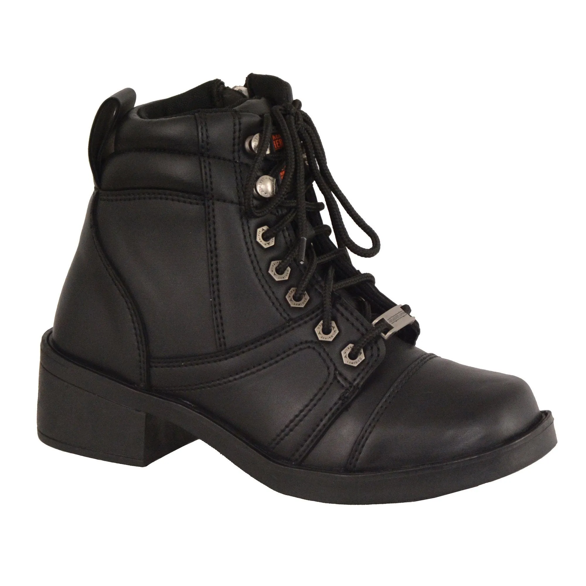 Milwaukee Boots-MBK9255-Kids Black Side Zipper Lace to Toe Boot