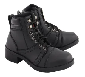 Milwaukee Leather-MBK9285-Kid’s Black Lace to Toe Biker Style Boot