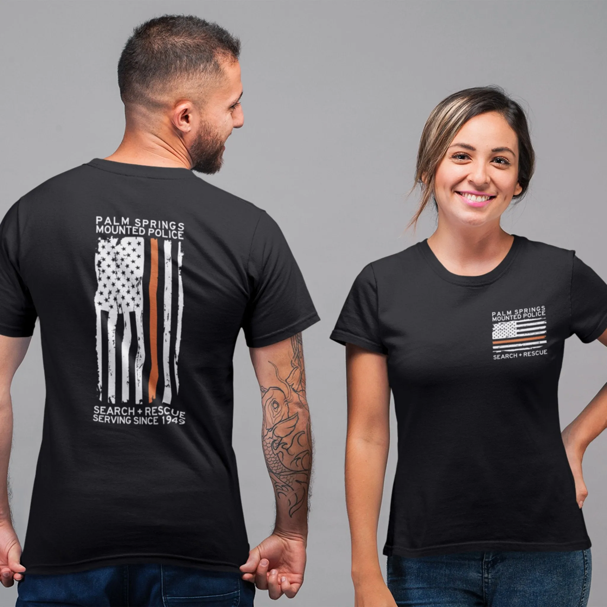 Palm Springs Mounted Police Search and Rescue Unisex T-shirt - Black