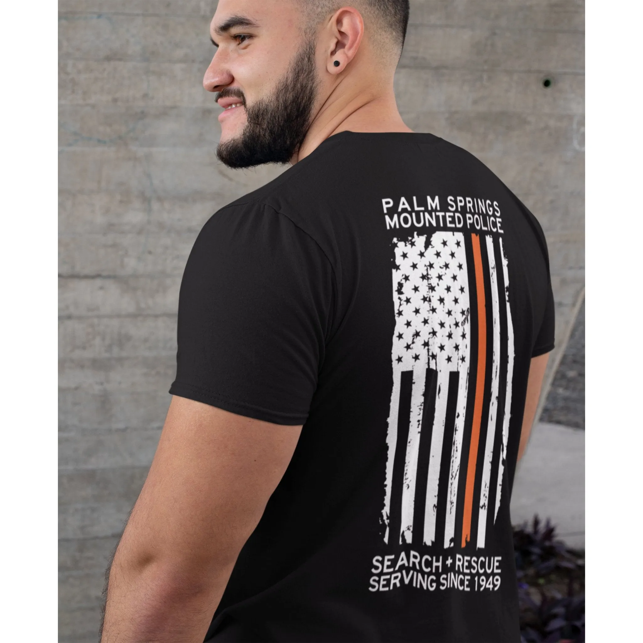 Palm Springs Mounted Police Search and Rescue Unisex T-shirt - Black