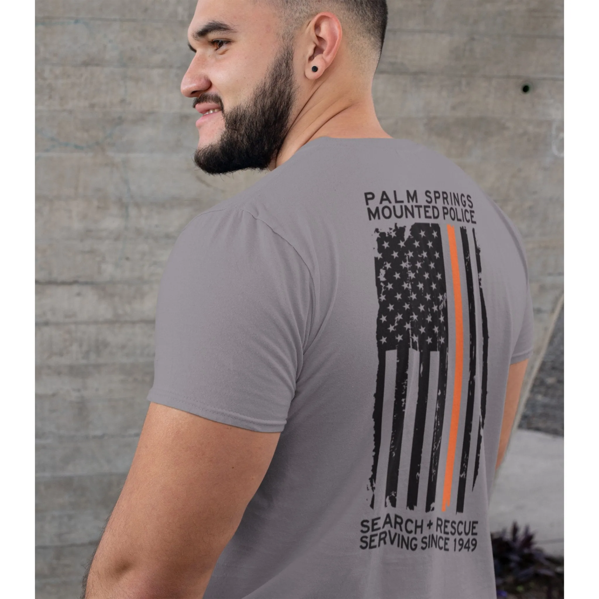 Palm Springs Mounted Police Search and Rescue Unisex T-shirt - Grey