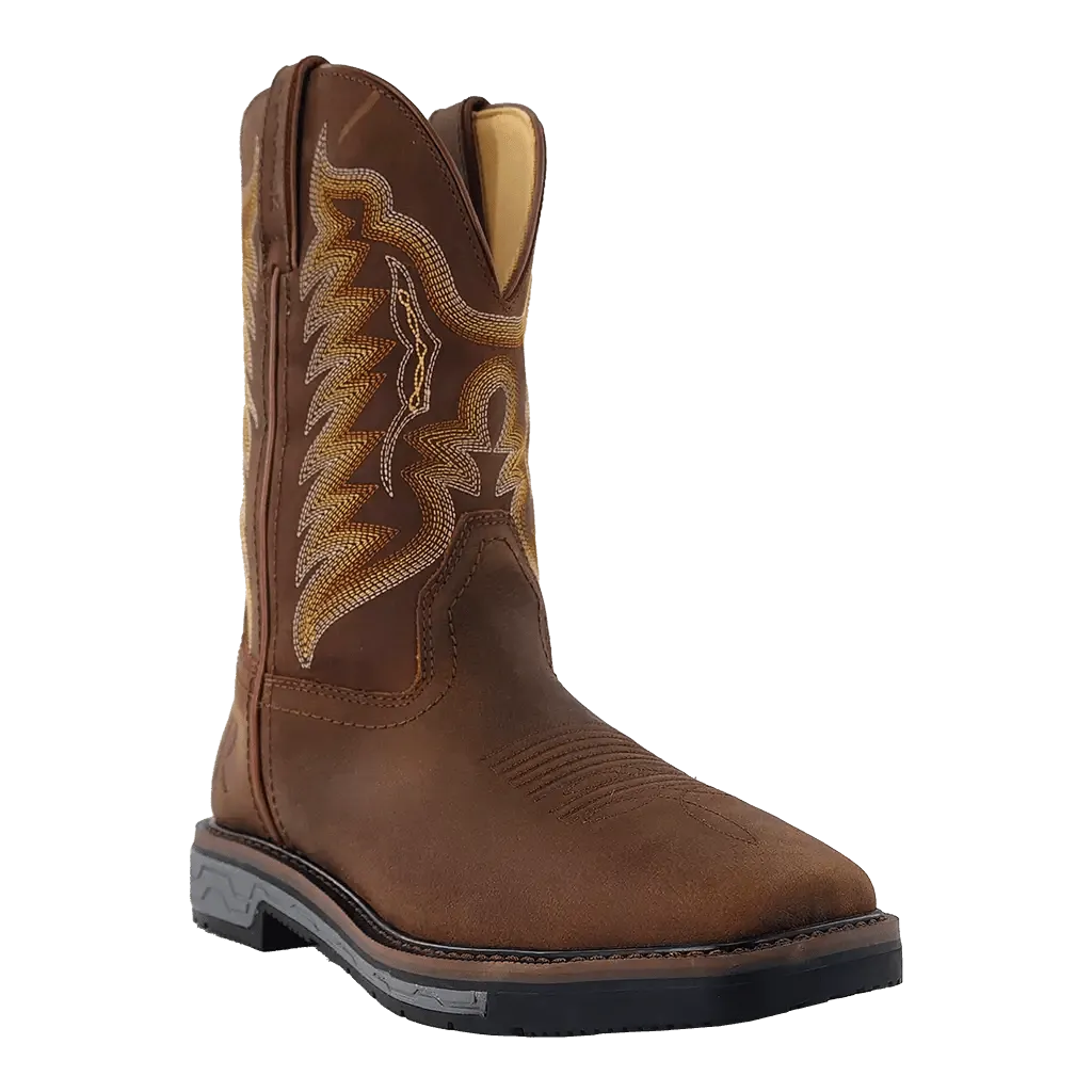 R. Watson Men's 11" Crazy Horse Wide Square Toe Work Boot