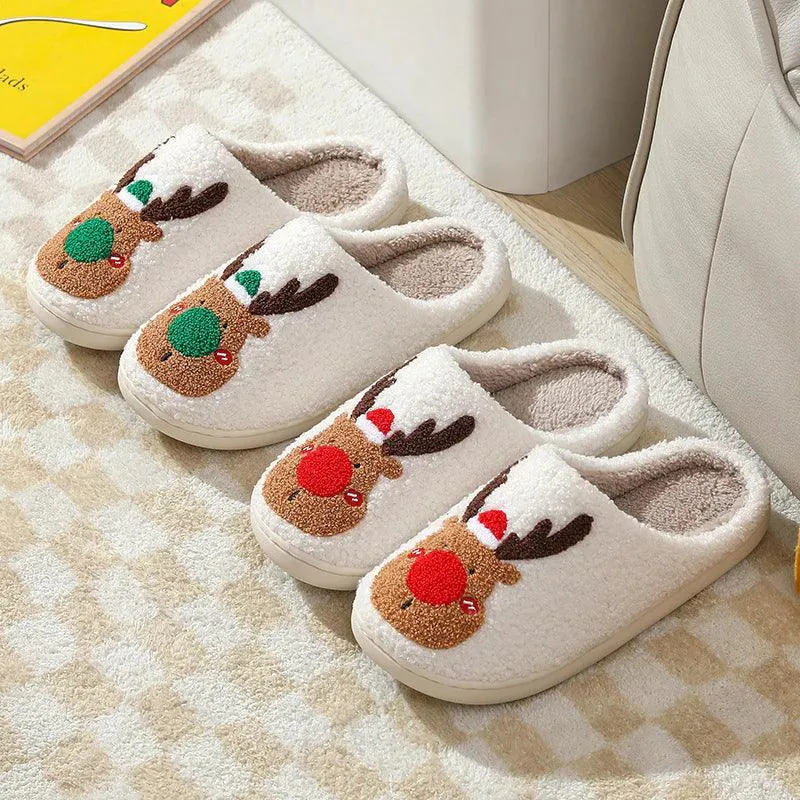 Reindeer Holiday Slippers – Cozy Festive Comfort for the Winter Season