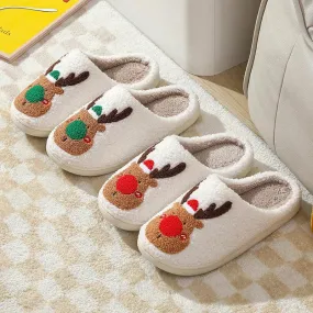 Reindeer Holiday Slippers – Cozy Festive Comfort for the Winter Season