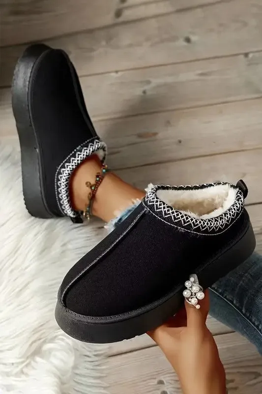 Suede Ankle Clog Boots