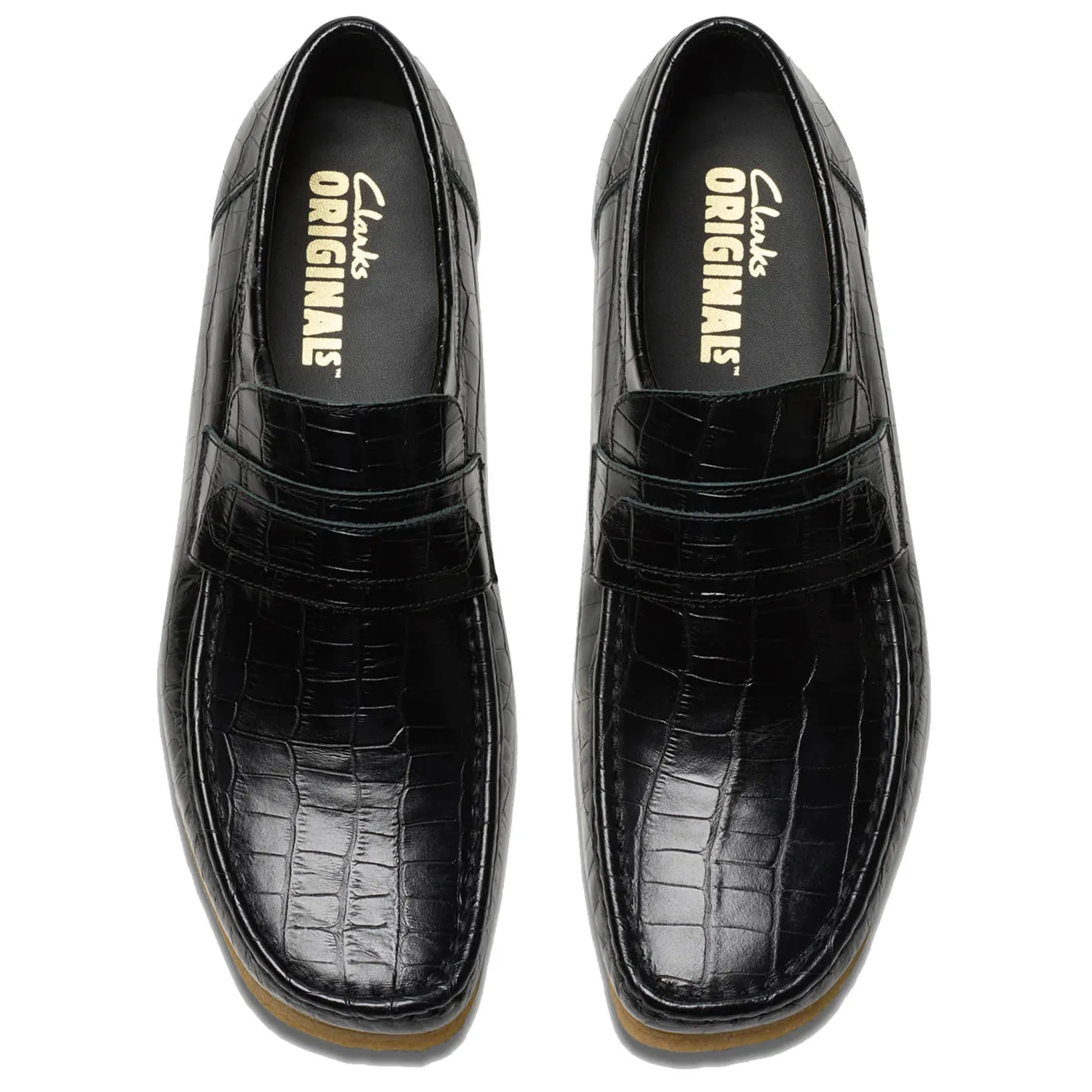 Wallabee Loafer - Black Croc