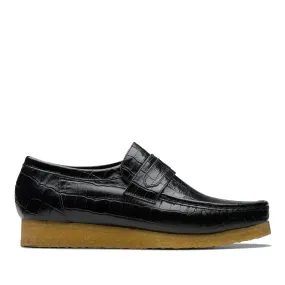 Wallabee Loafer - Black Croc