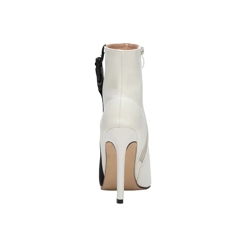 Women's Autumn/Winter PU Leather High-Heeled Ankle Boots