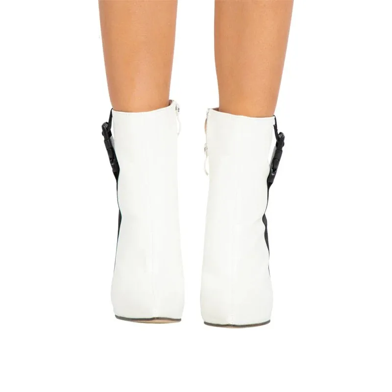 Women's Autumn/Winter PU Leather High-Heeled Ankle Boots
